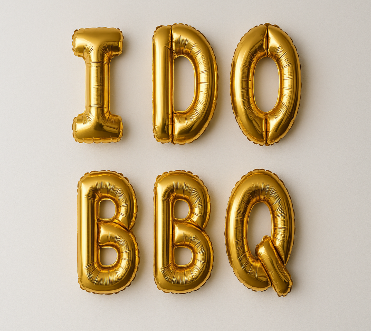 I Do BBQ balloon banner for engagement party cookout