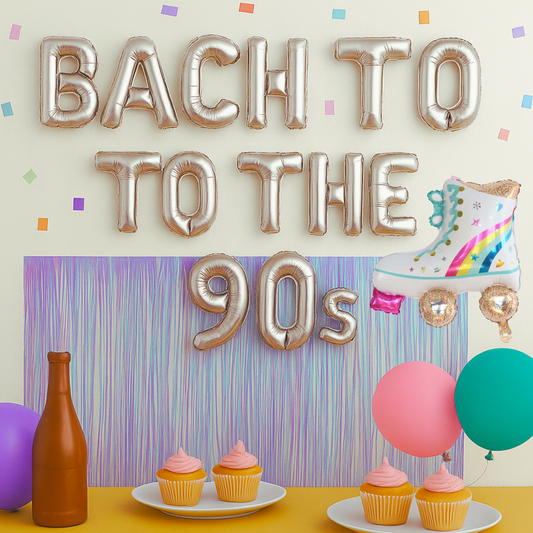 Bach to the 90s foil letter balloons set