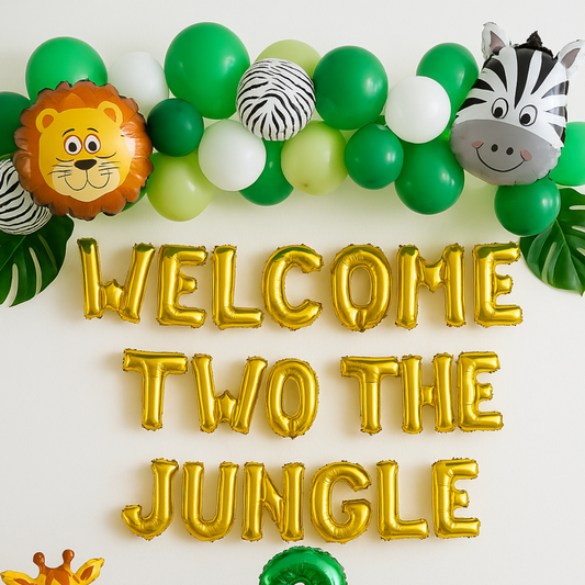 Born Two Be Wild Balloon Banner – 2nd Birthday Foil Balloons