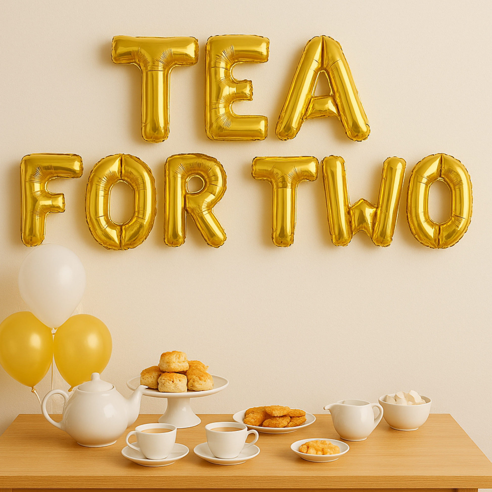 Tea For Two balloon banner