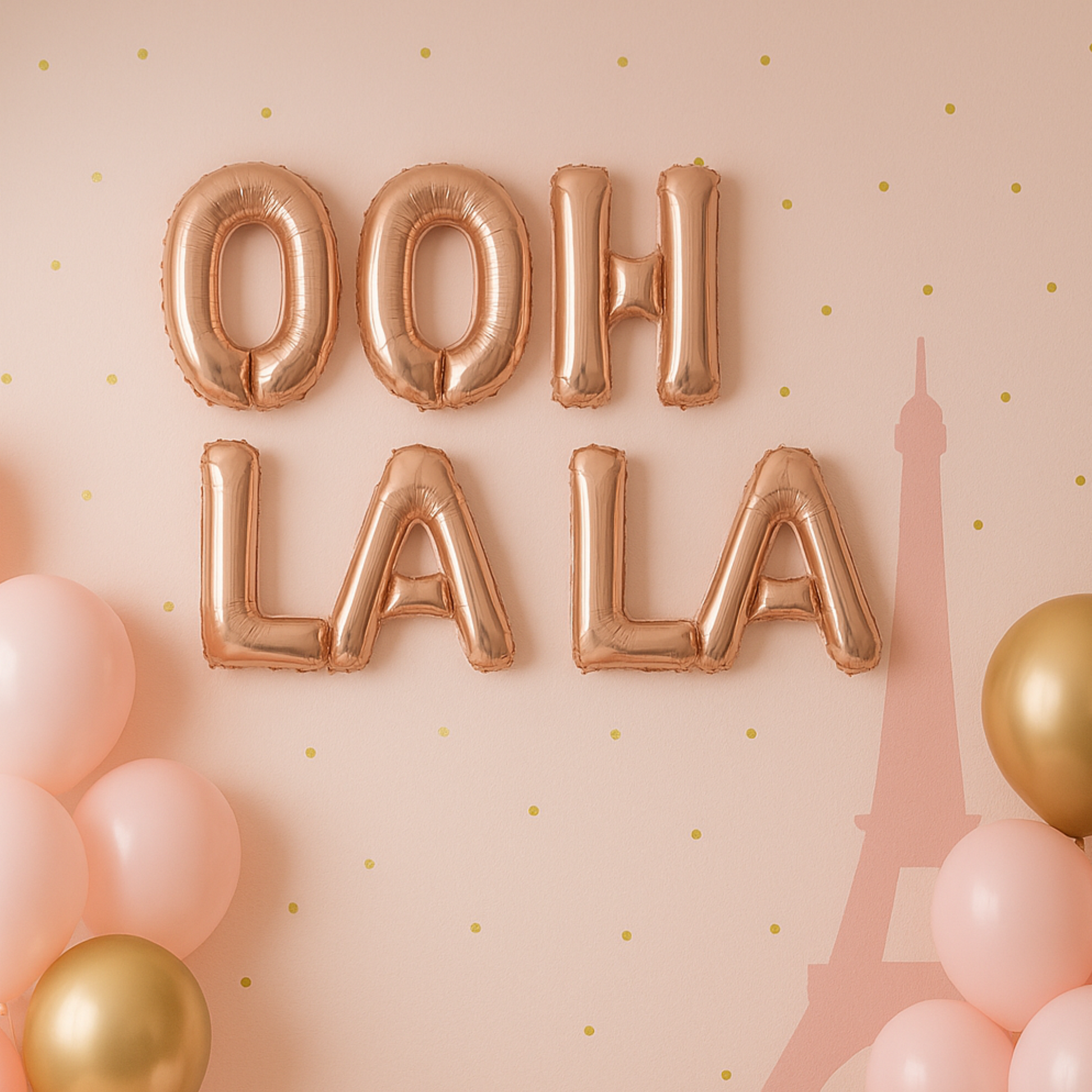 Ooh La La foil balloon banner for Paris theme party