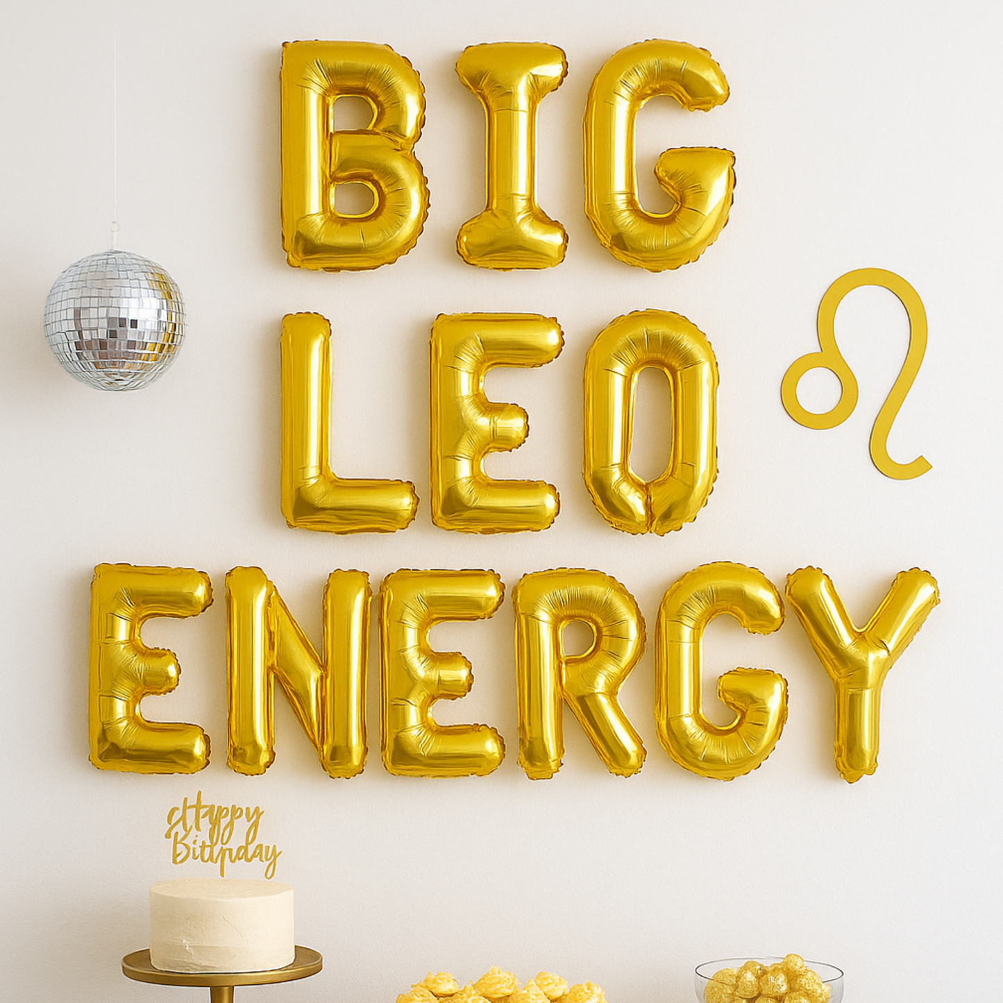 Leo birthday decorations banner for astrology themed celebration