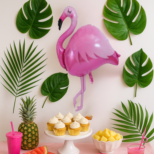 pink flamingo balloon for tropical summer party decor