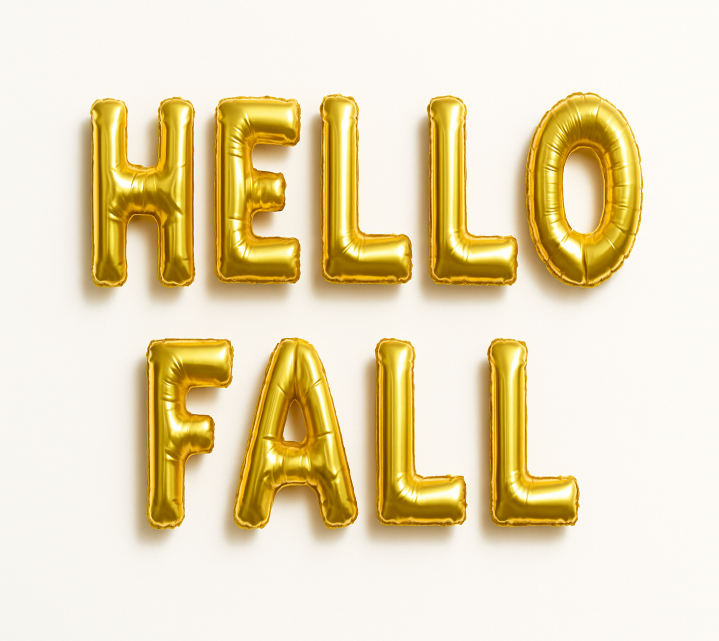 Hello Fall balloon banner for autumn party backdrop