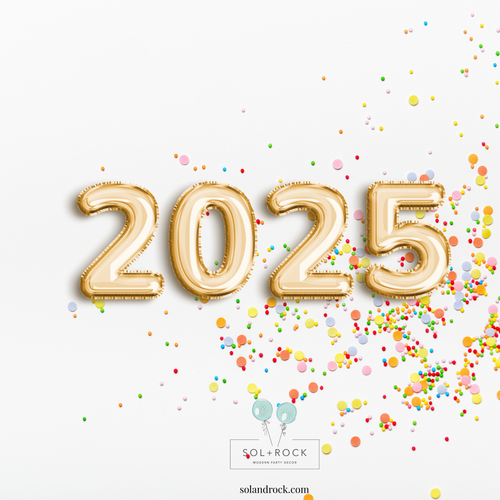2025 Foil Number Balloons in Gold - New Year’s Eve and Graduation Party Decorations