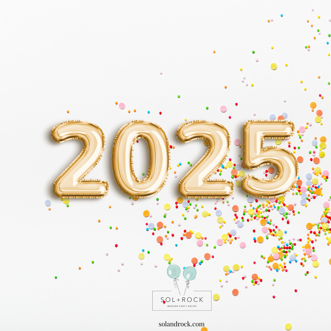 2025 Foil Number Balloons in Gold - New Year’s Eve and Graduation Party Decorations