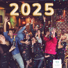Load image into Gallery viewer, 2025 Foil Balloons in Silver and Rose Gold for Graduation and New Year’s Party Décor
