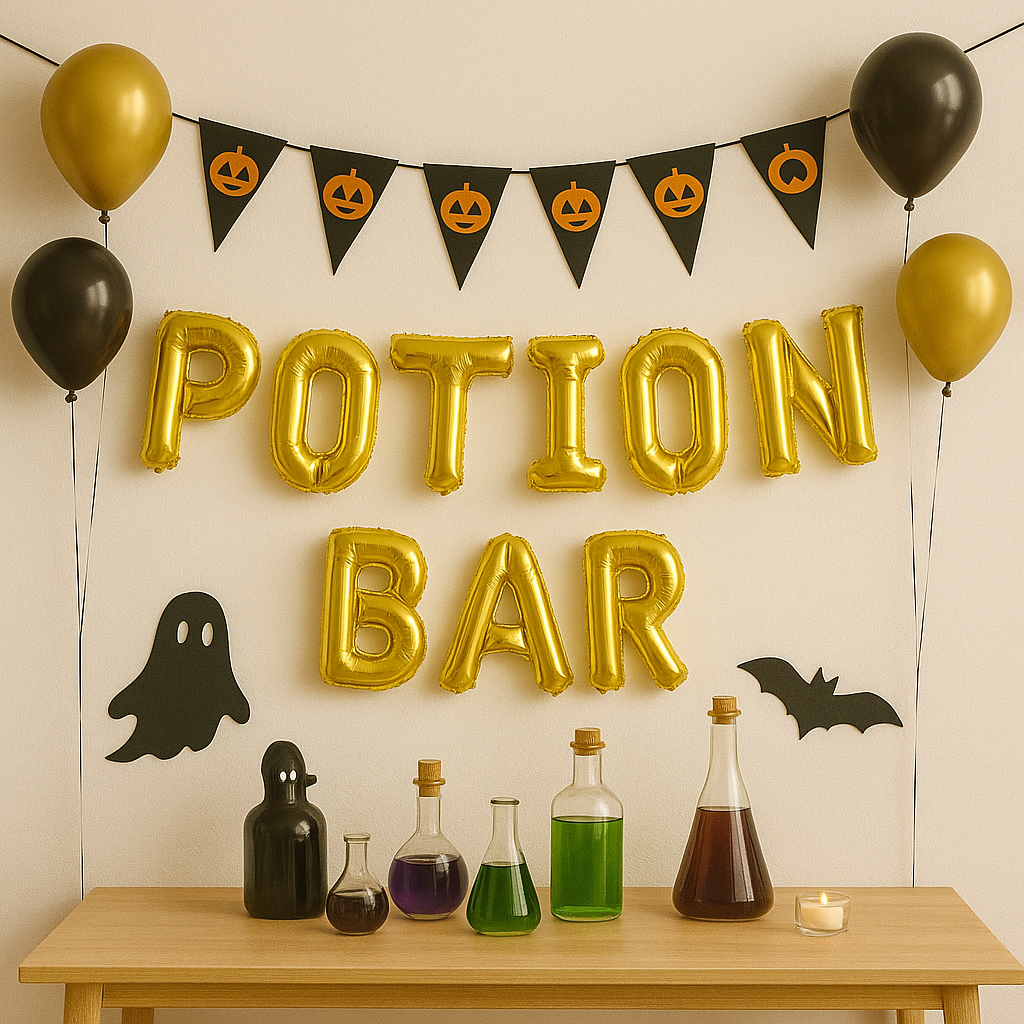 Halloween Balloon Banner – Foil Letter Balloons for Halloween Party Decor