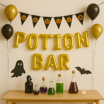Halloween Balloon Banner – Foil Letter Balloons for Halloween Party Decor
