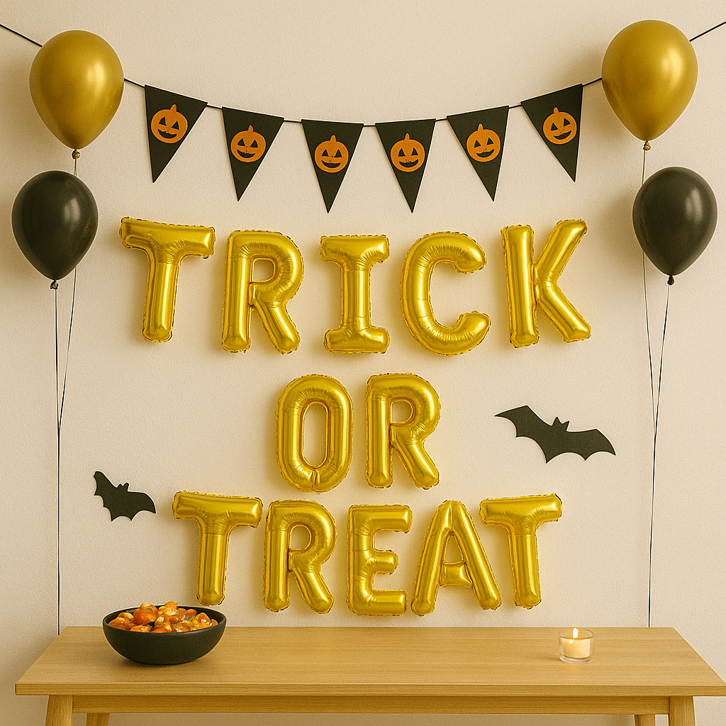Halloween Balloon Banner – Foil Letter Balloons for Halloween Party Decor