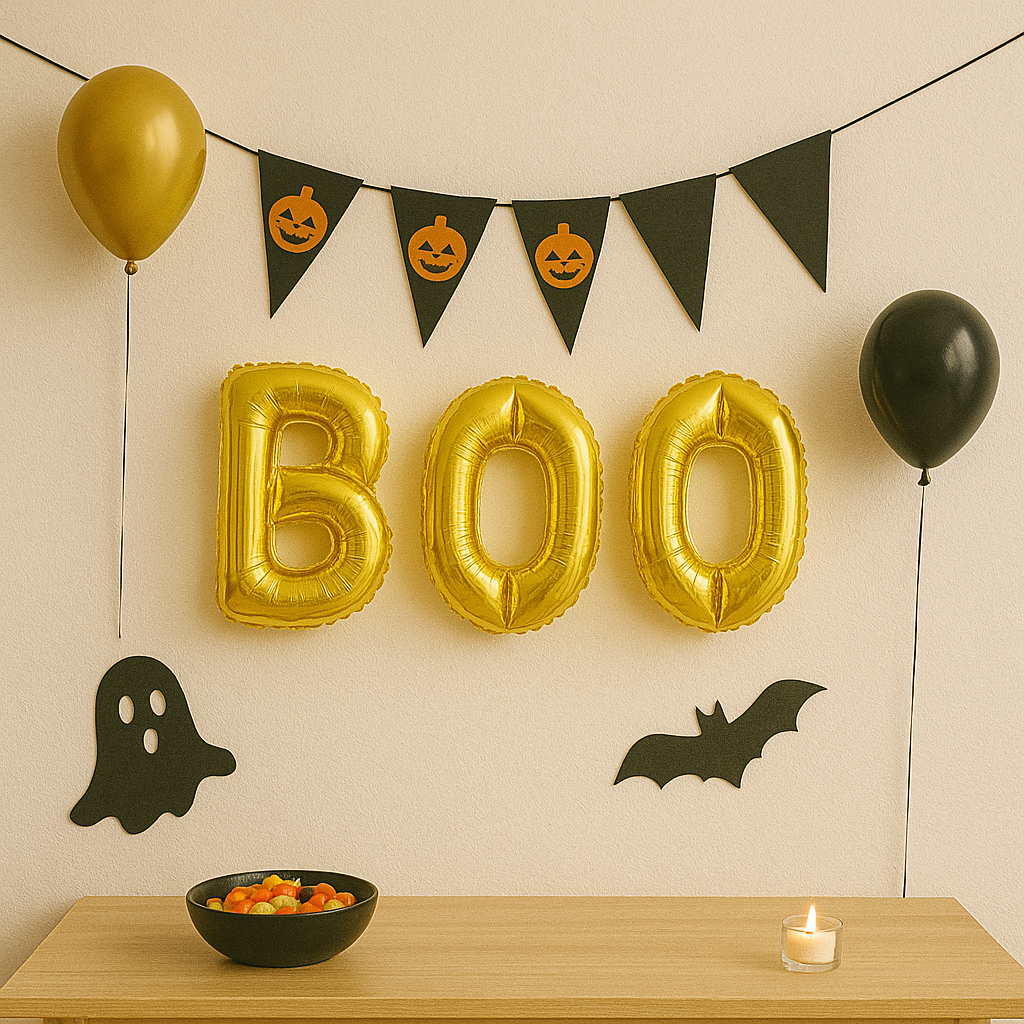 Halloween Balloon Banner – Foil Letter Balloons for Halloween Party Decor