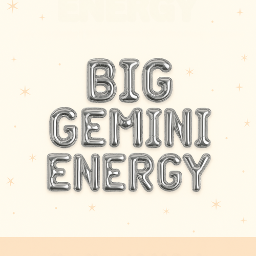 Gemini zodiac birthday letter balloons 16 inch air-fill foil balloons