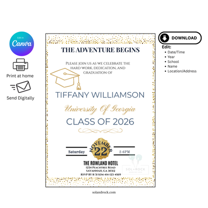 Graduation invitation template