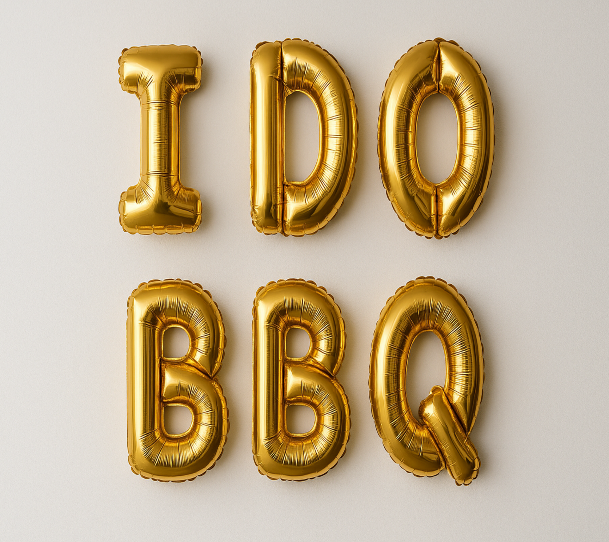 I Do BBQ balloon banner for engagement party cookout
