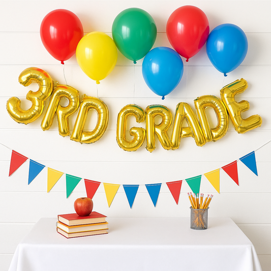 3rd grade foil balloon banner