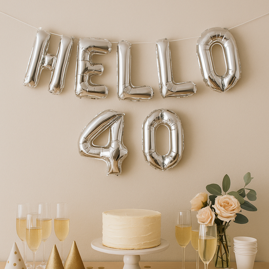 Hello 40 foil letter balloons