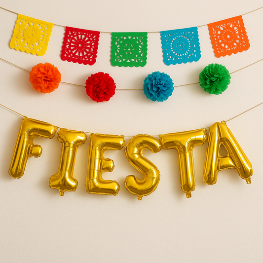 taco party balloon banner cinco de mayo fiesta backdrop decor