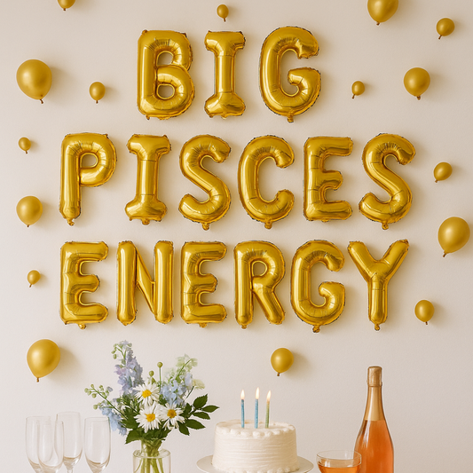 Big Pisces Energy balloon banner