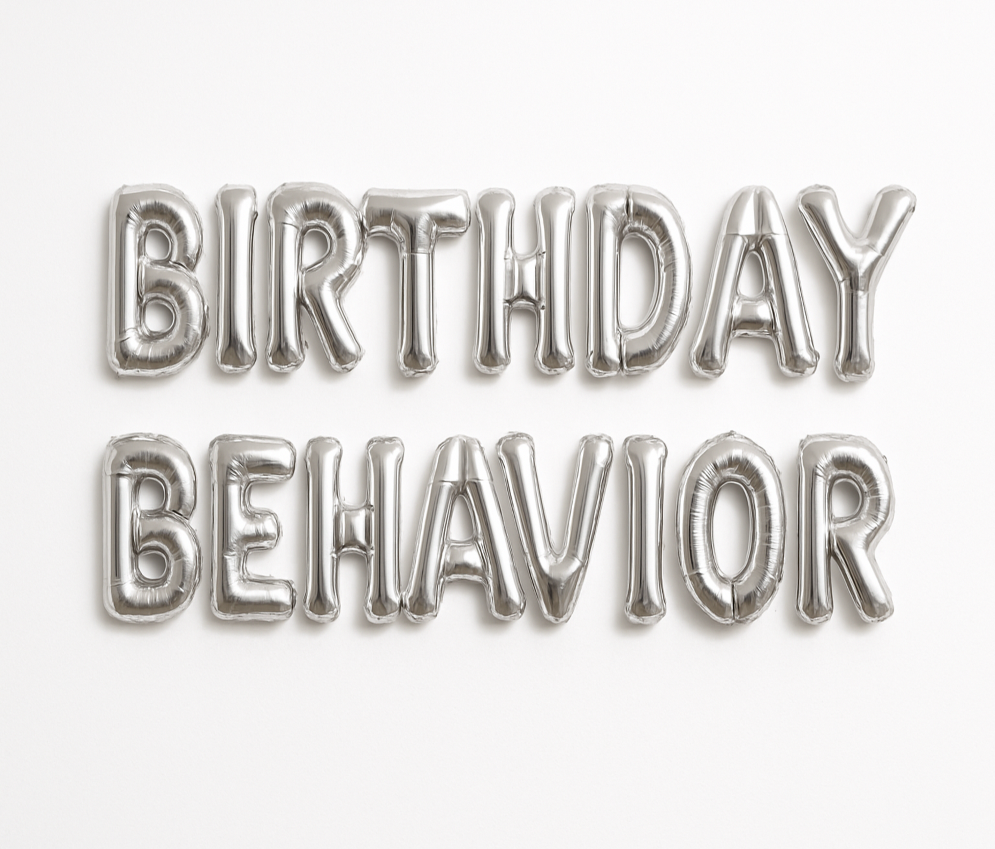 Birthday Behavior balloon banner for birthday party backdrop
