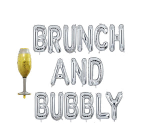 brunch and bubbly balloon banner