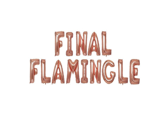 Flamingo bachelorette balloons