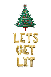 Lets Get Lit Christmas Balloons