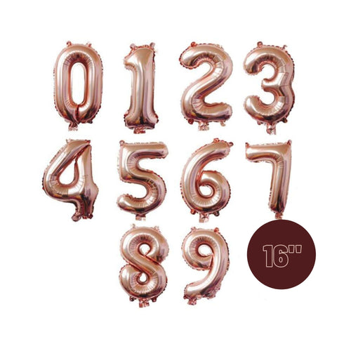 Rose Gold Number Balloons