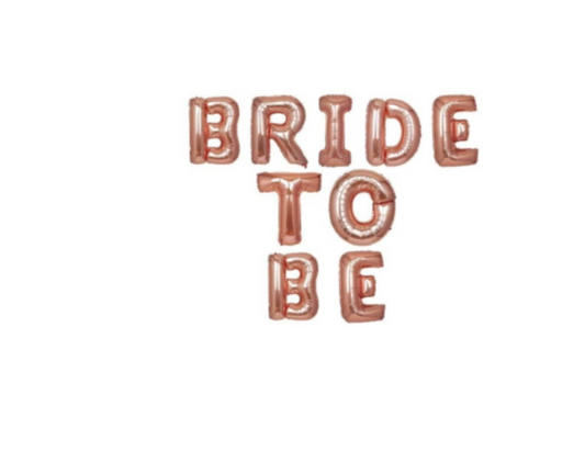 Bride to be foil balloons for bridal shower.
