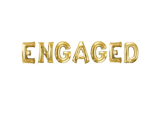 Engaged Balloon Banner