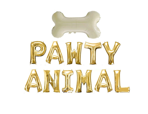 Pawty Animal Balloon Banner
