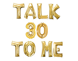 Talk 30 To Me Balloon Banner