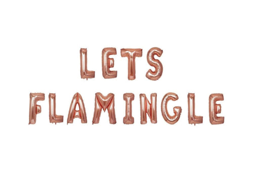 lets flamingle balloon banner