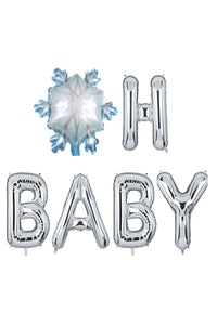 winter baby shower balloons