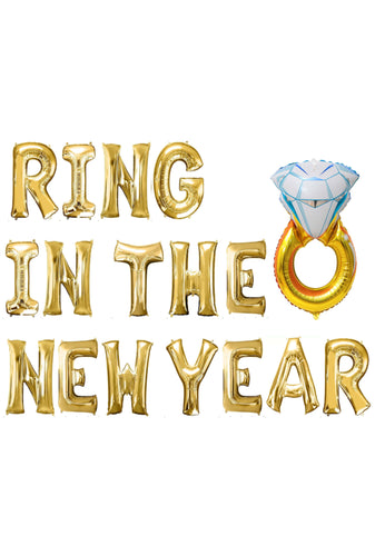Ring in the new year balloon